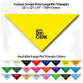 22"x22"x29" Lemon Yellow Custom Printed Imported 100% Cotton Pet Bandanna